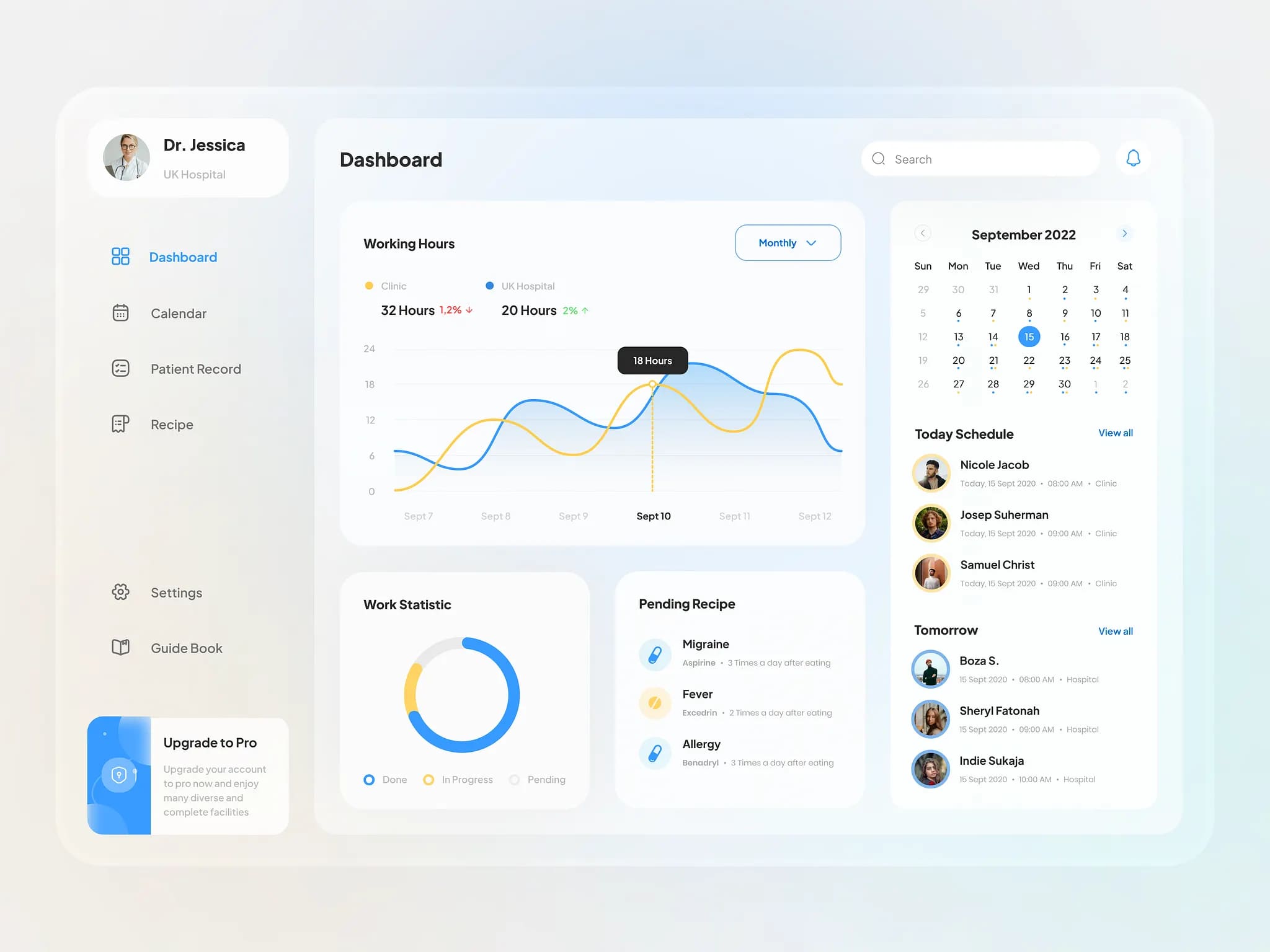 Exploration - Doctors Dashboard Design