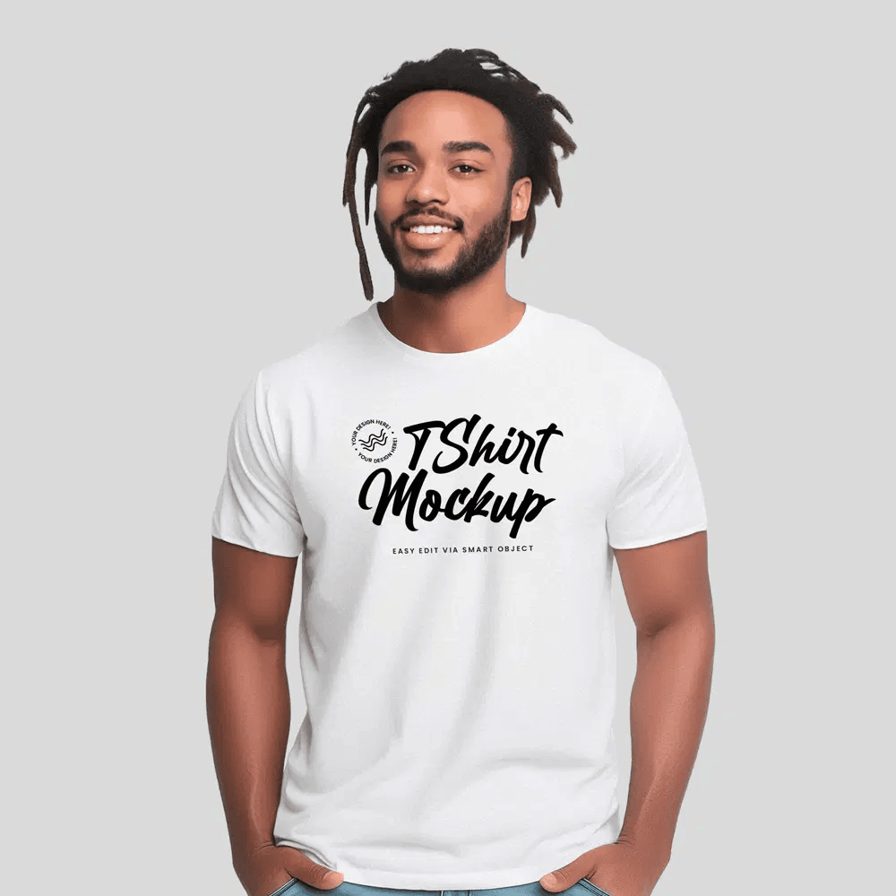 A man with t-shirt mockup