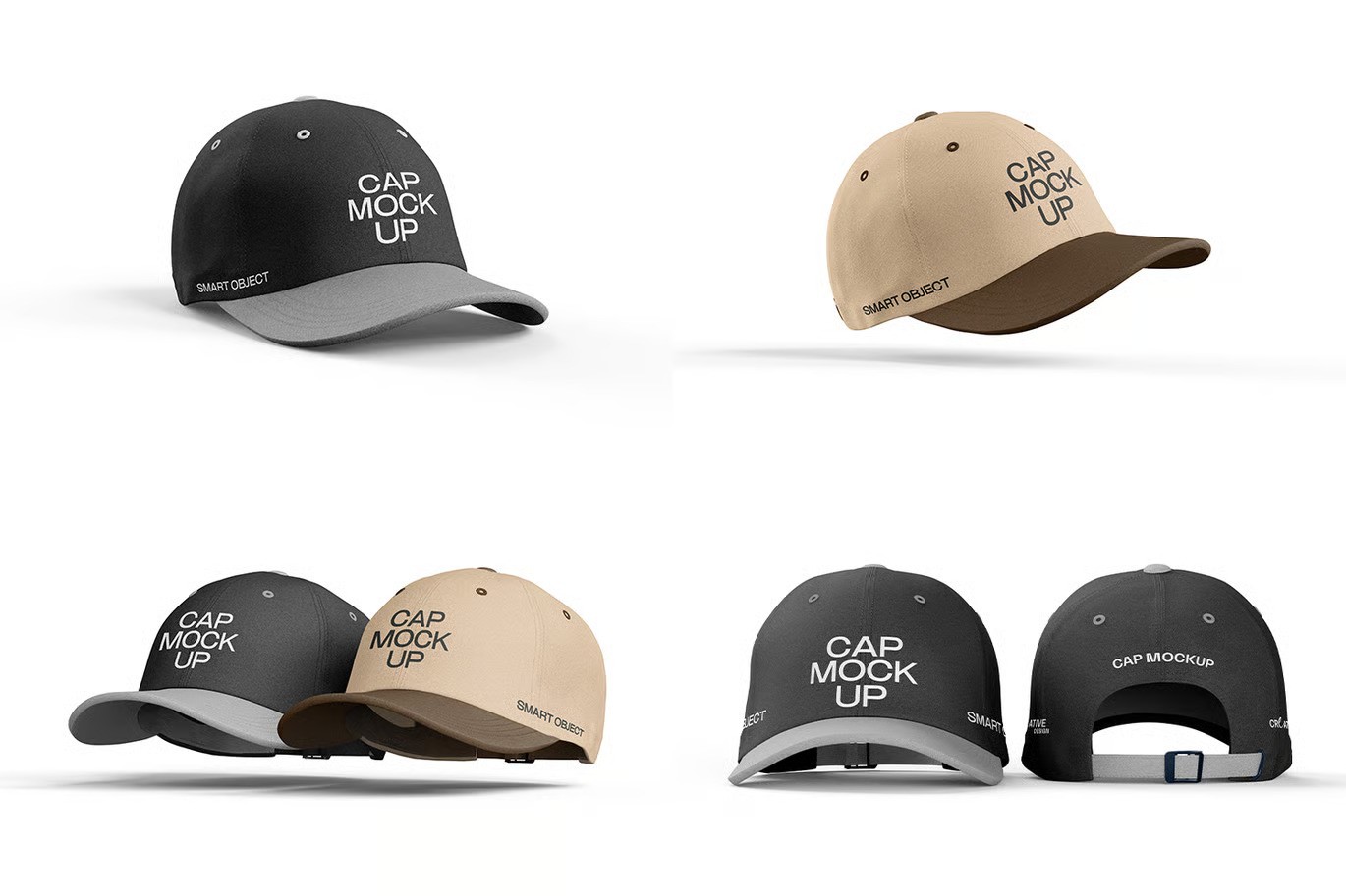 Adjustable cap mockup set