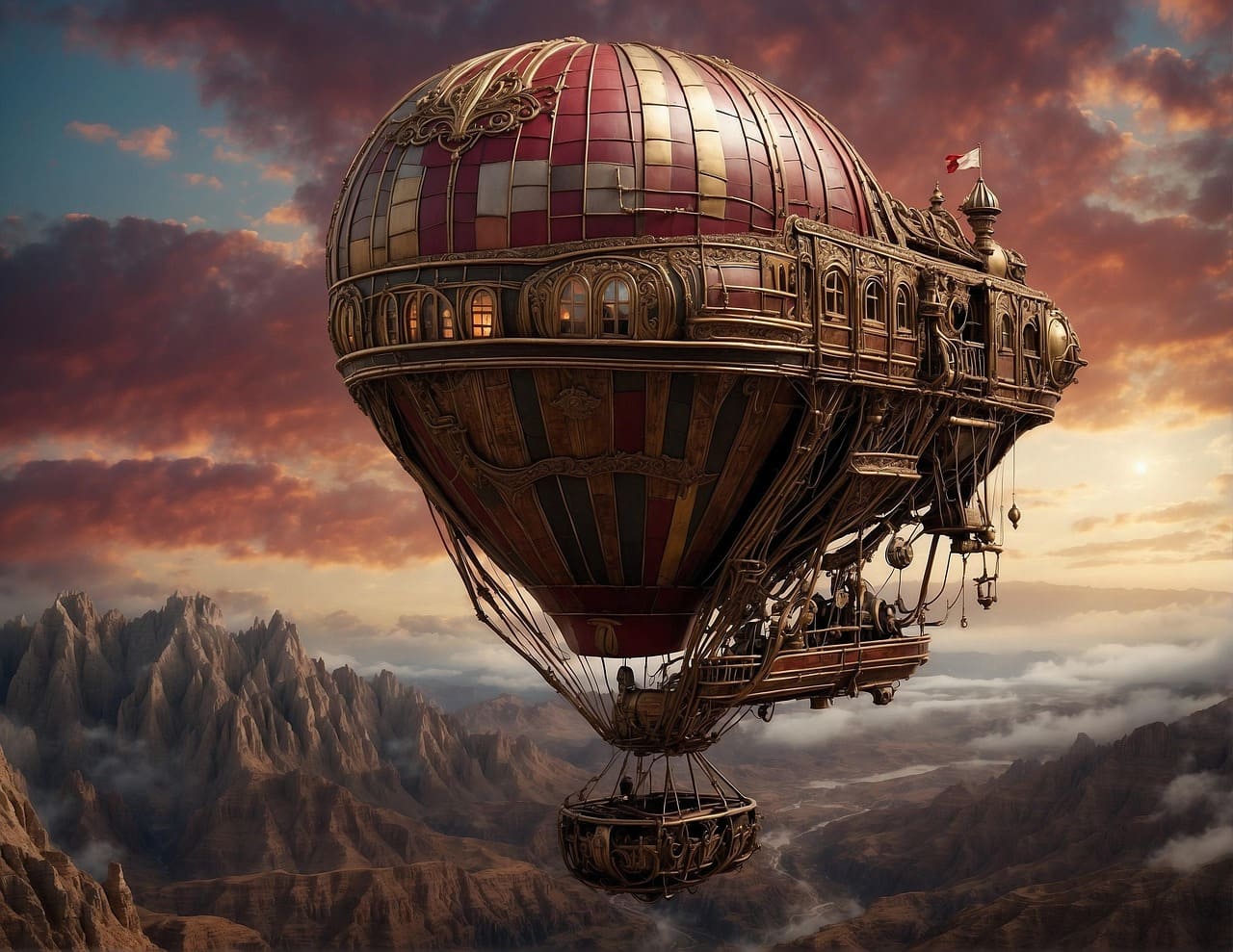 A Steampunk aircraft