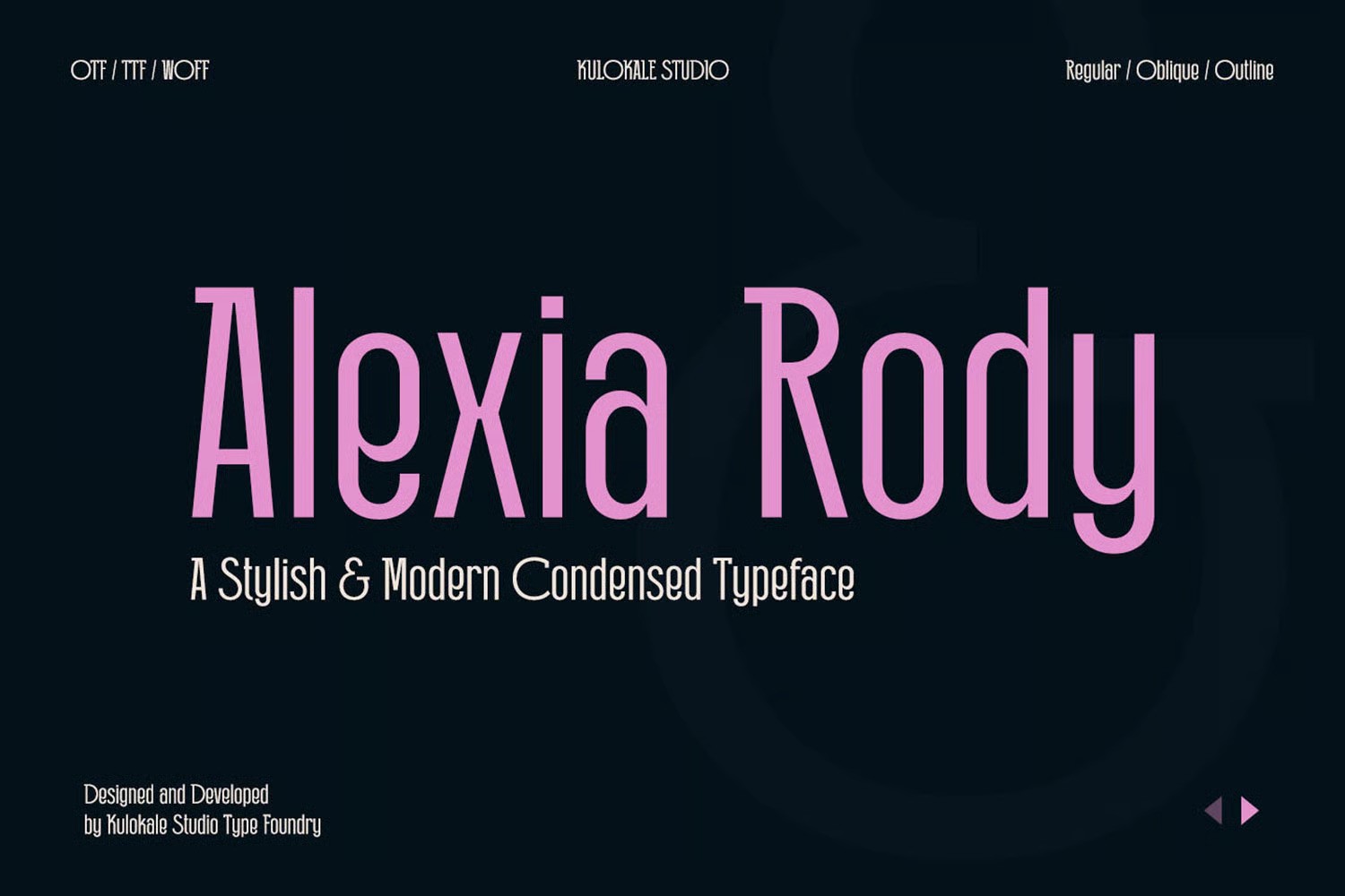 A stylish and modern condensed typeface