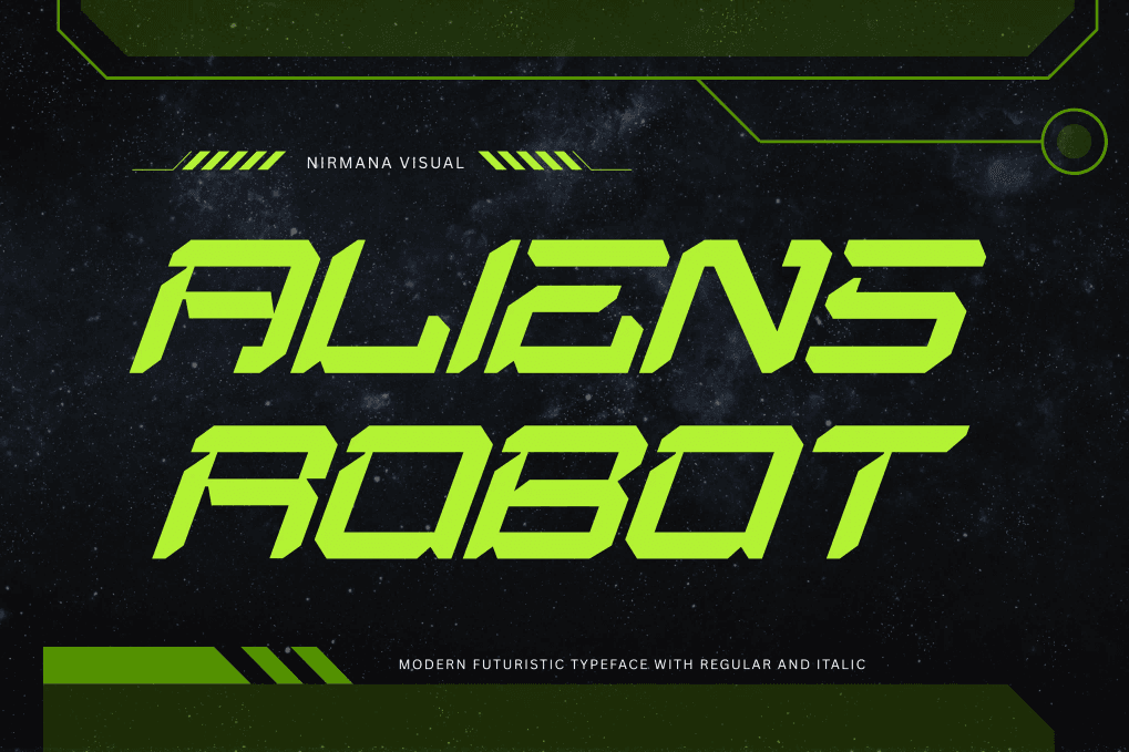 A robotic display font