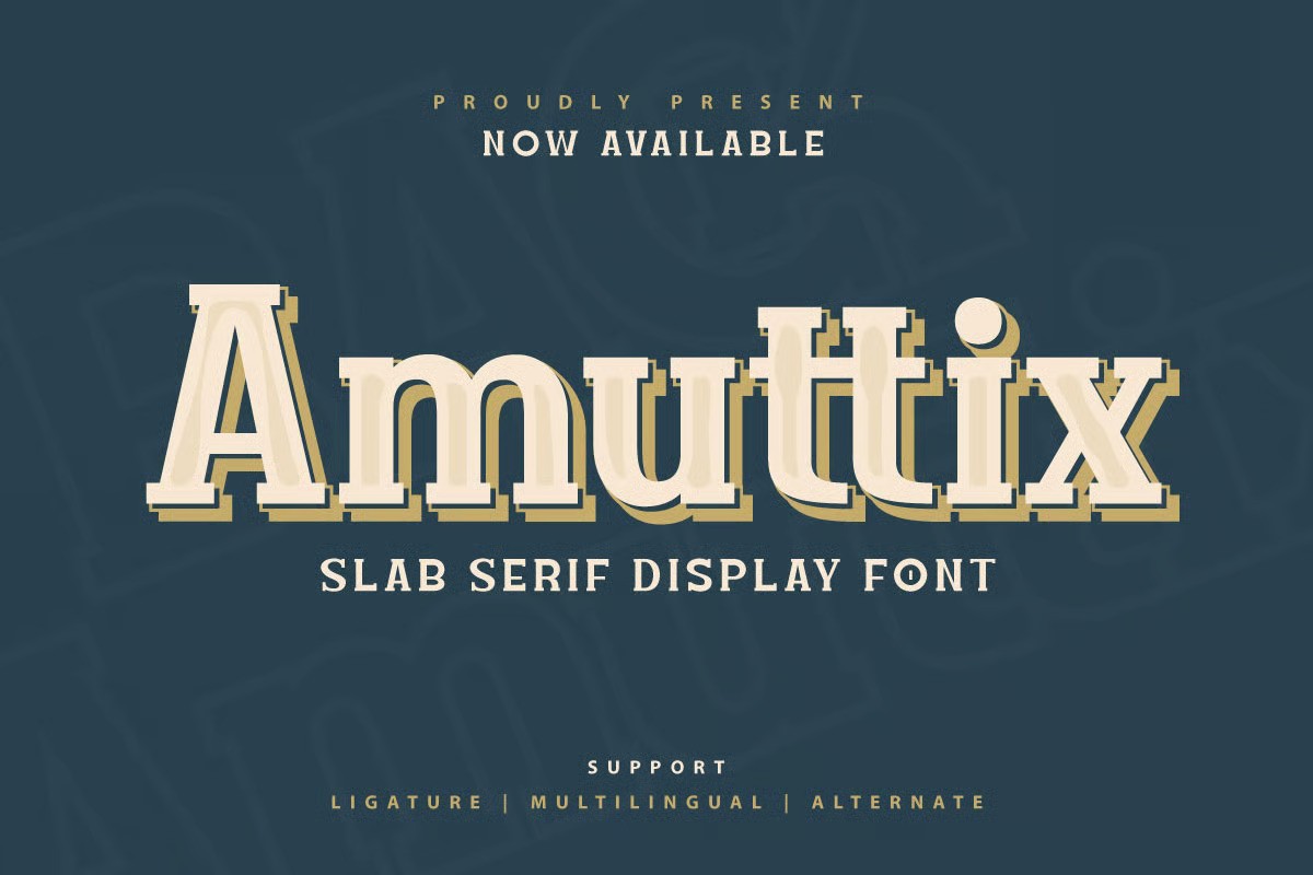 A slab serif display font