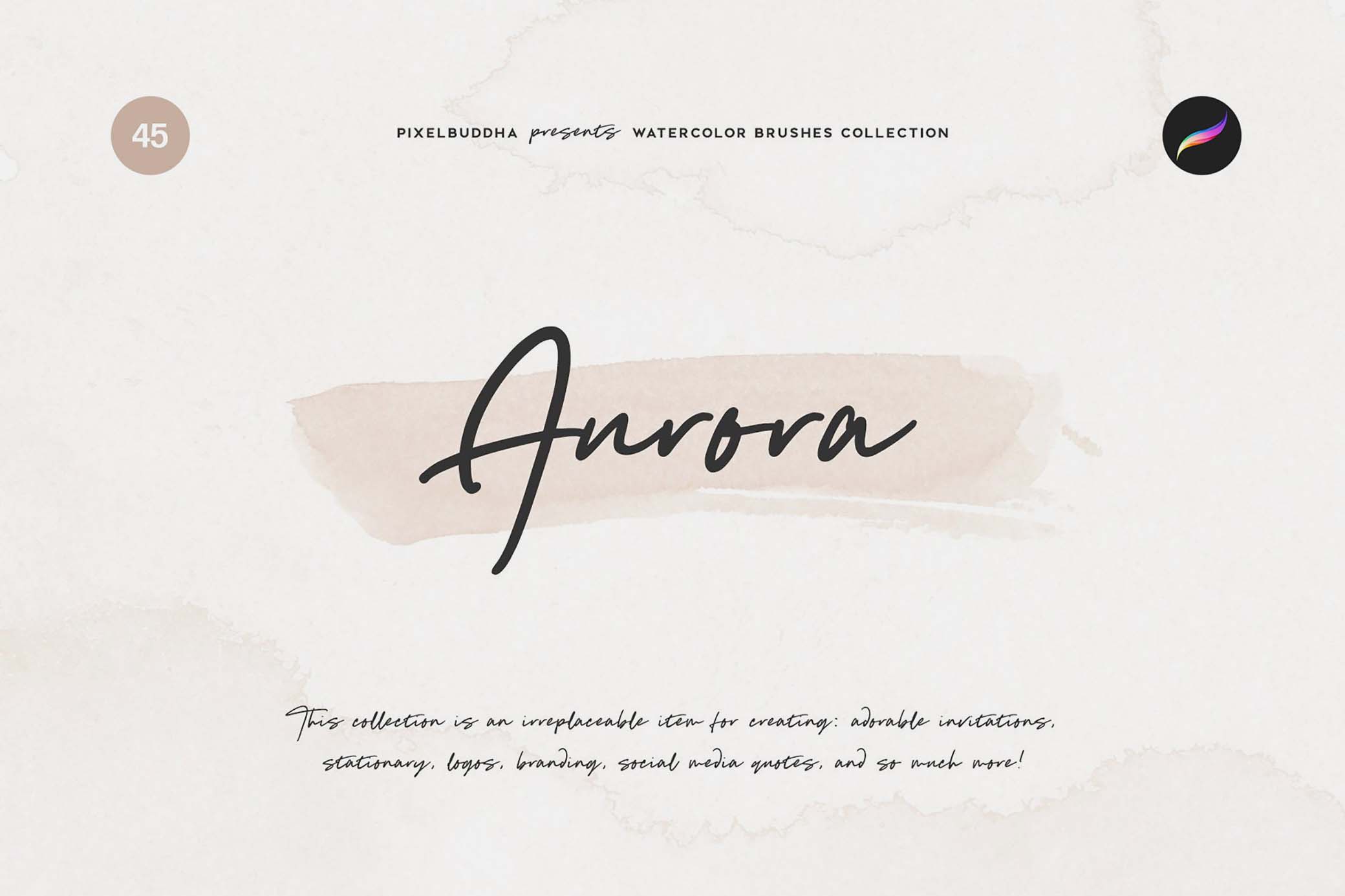 A free watercolor Procreate brushes