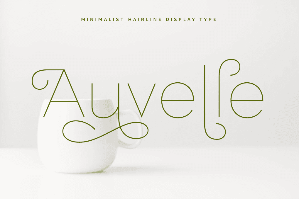 A minimalist hairline display typeface
