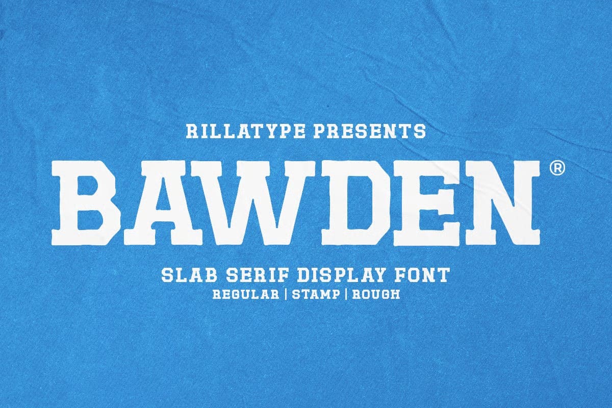 A slab serif display font
