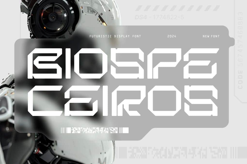 A robotic display font