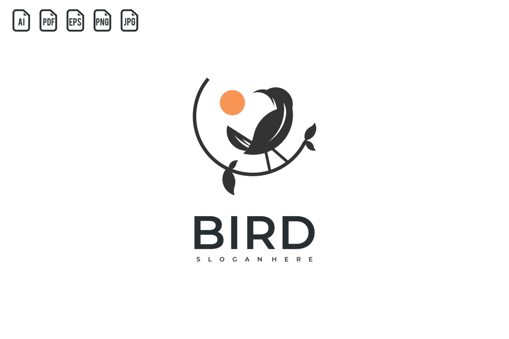 A bird logo template