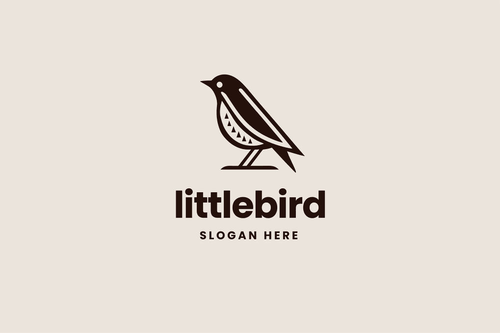 A simple bird logo template