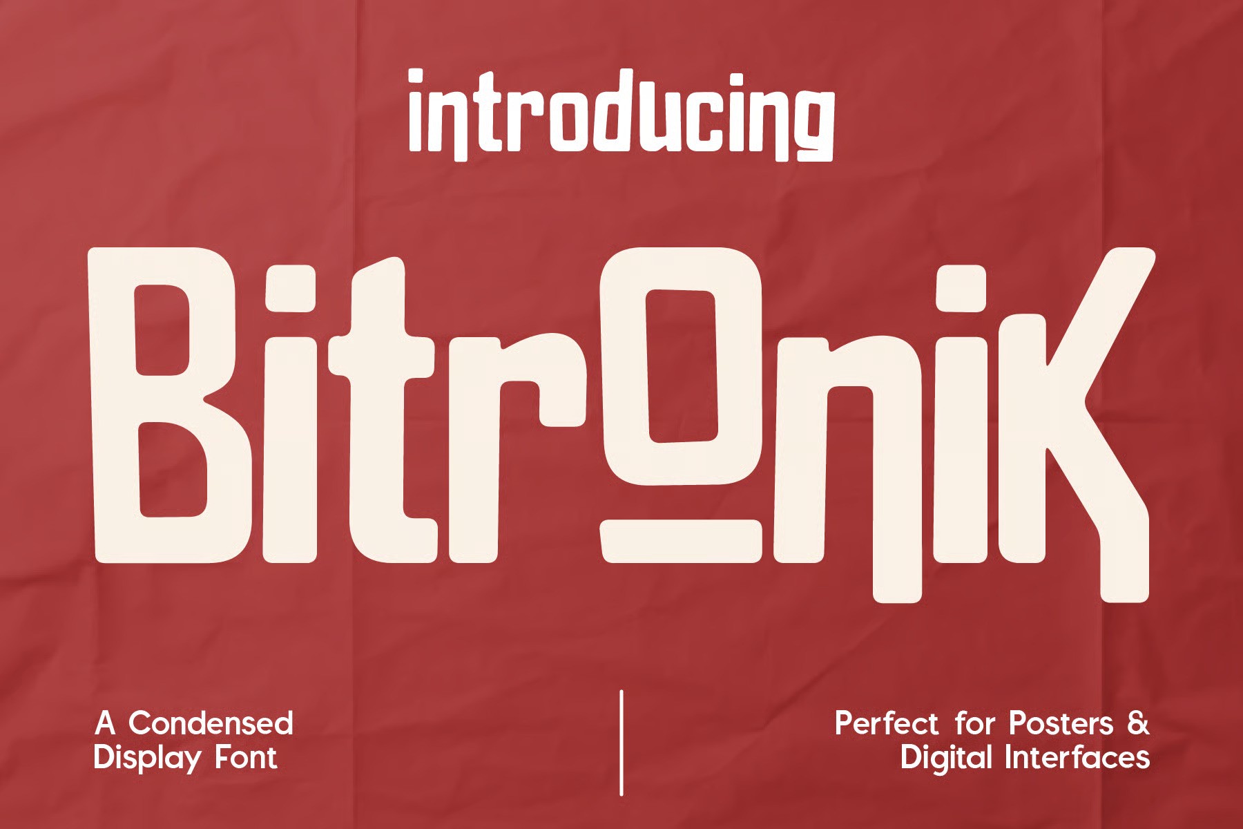 A condensed display font