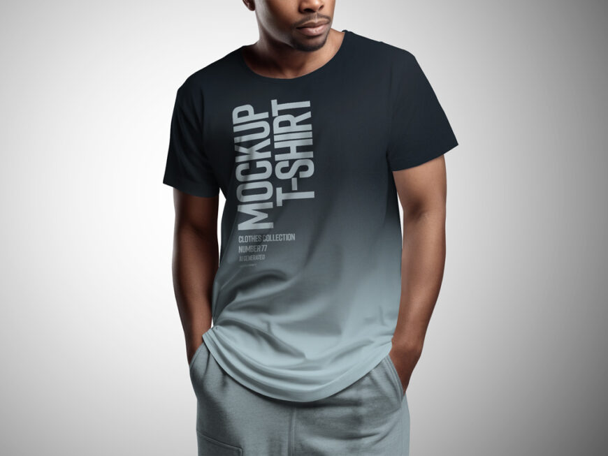 A man wearing t-shirt mockup