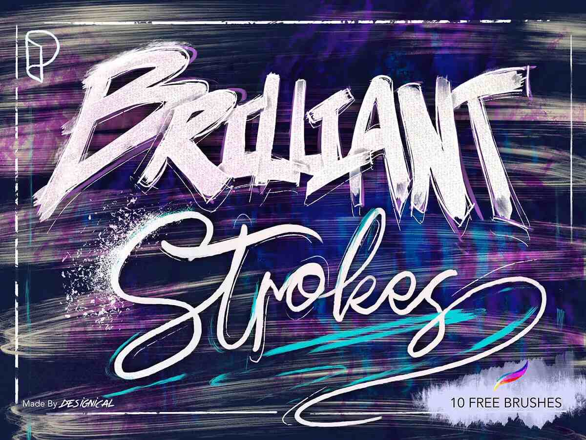 A free Procreate strokes brushes