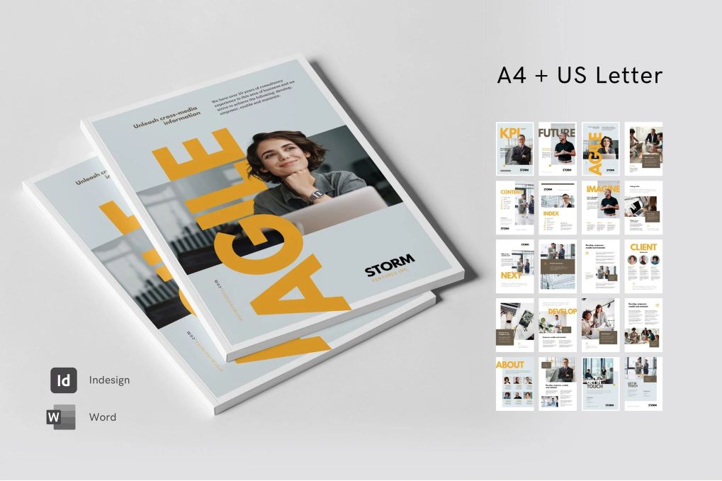 A business brochure identity catalog template