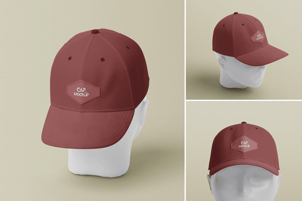 A cap mockup on mannequin head
