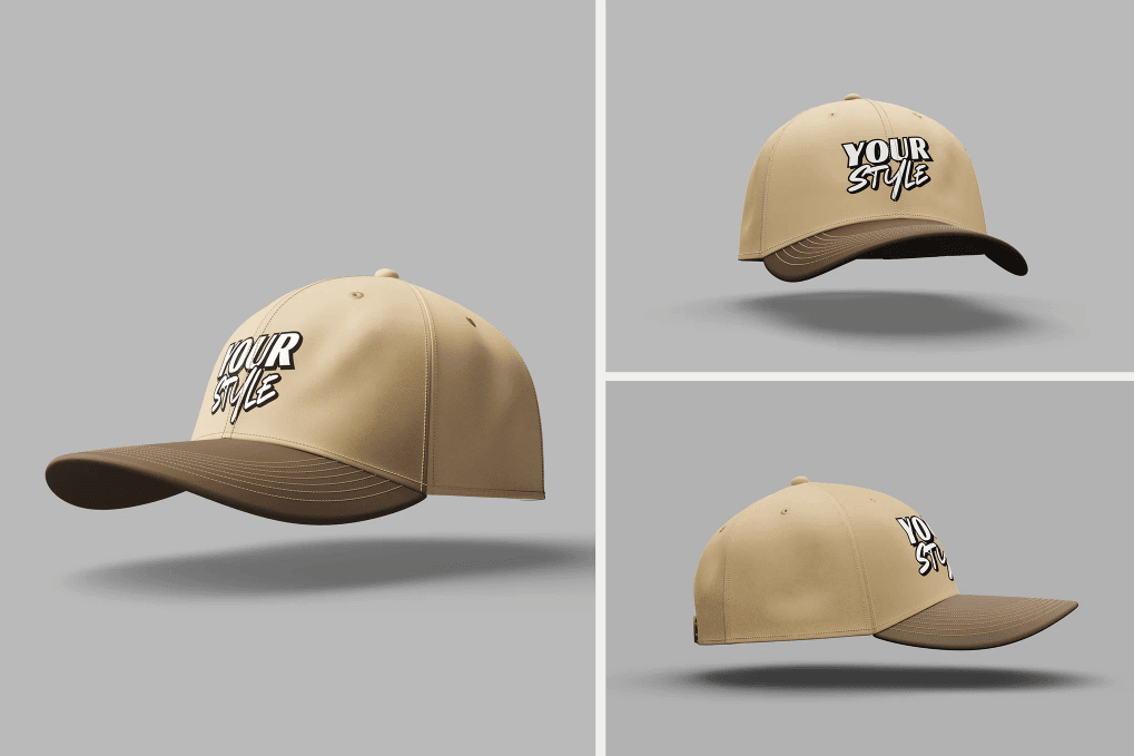 A baseball cap mockup template