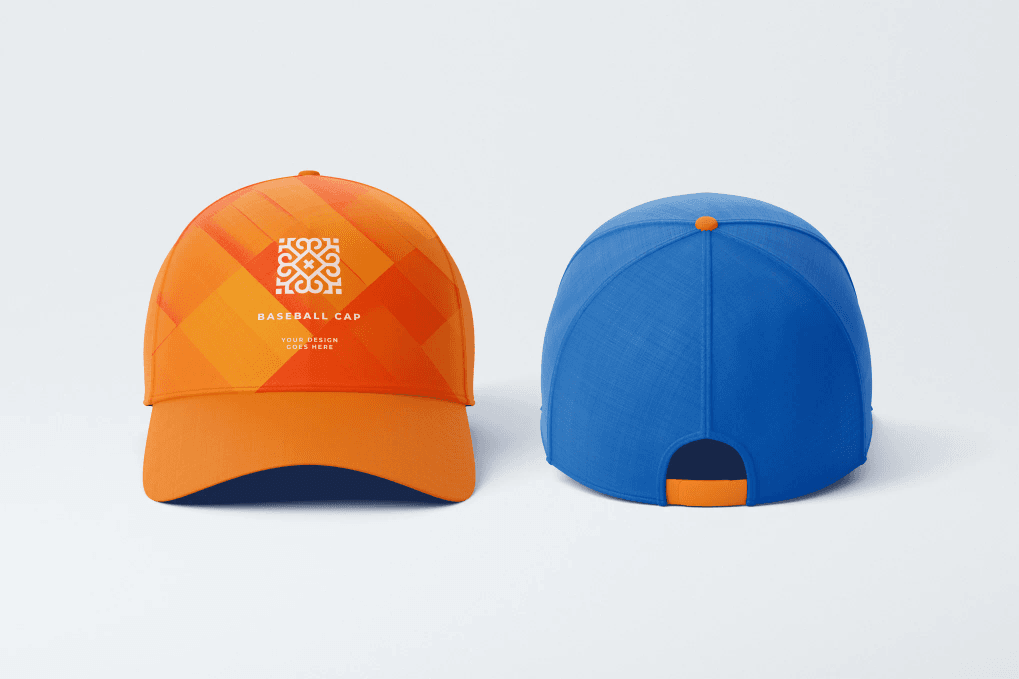 A colorful cap mockup template