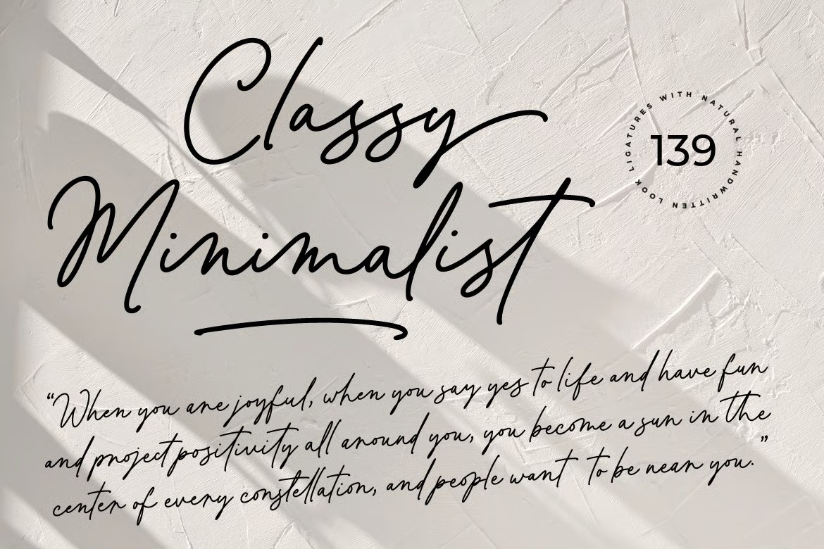 An minimalist handwritten font