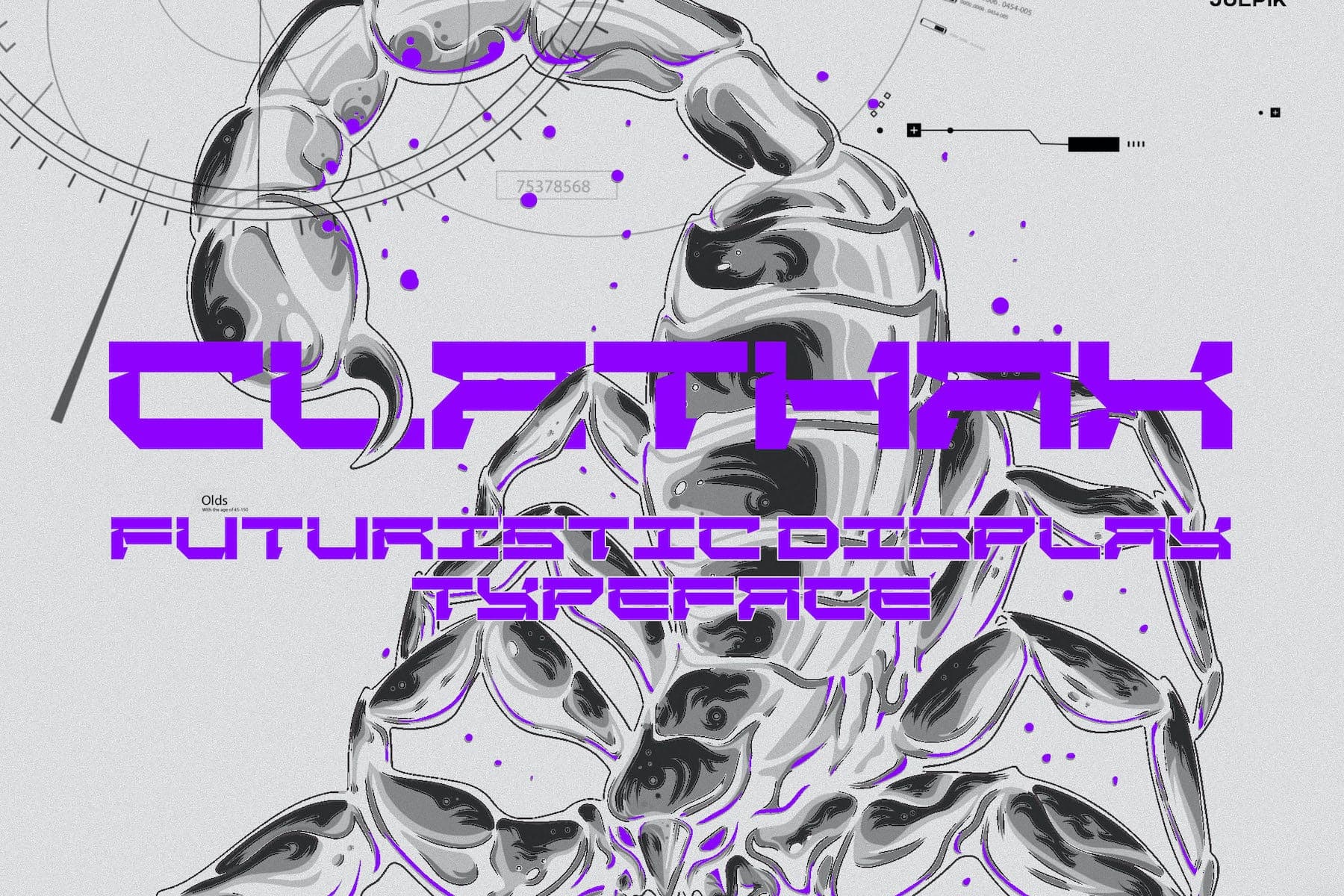 A futuristic display typeface