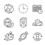 Clock and time icons cover