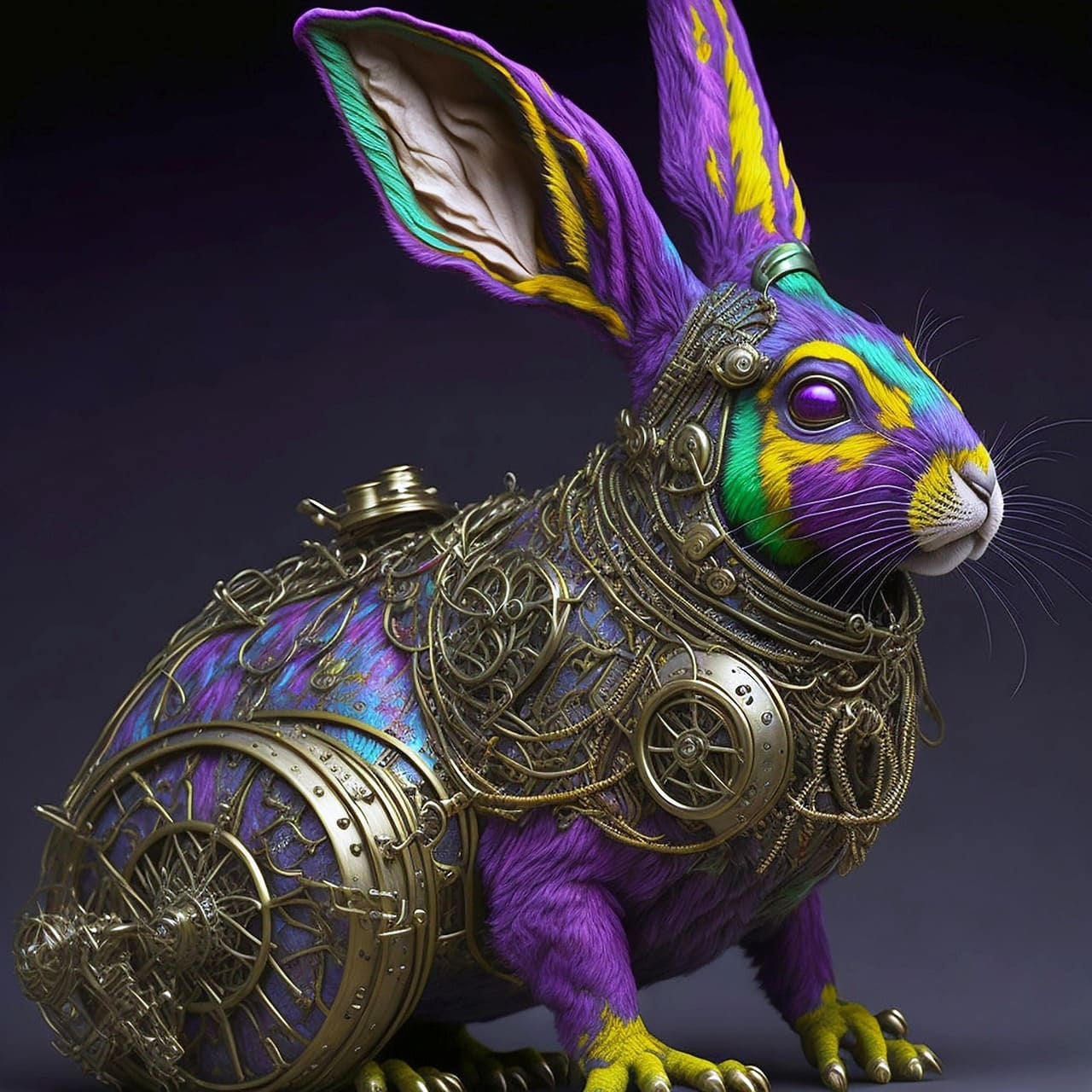 A colorful rabbit