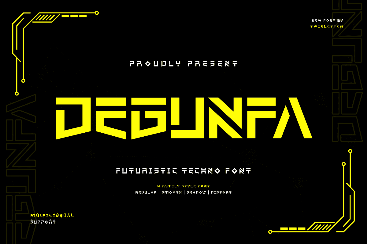 A free futuristic techno font
