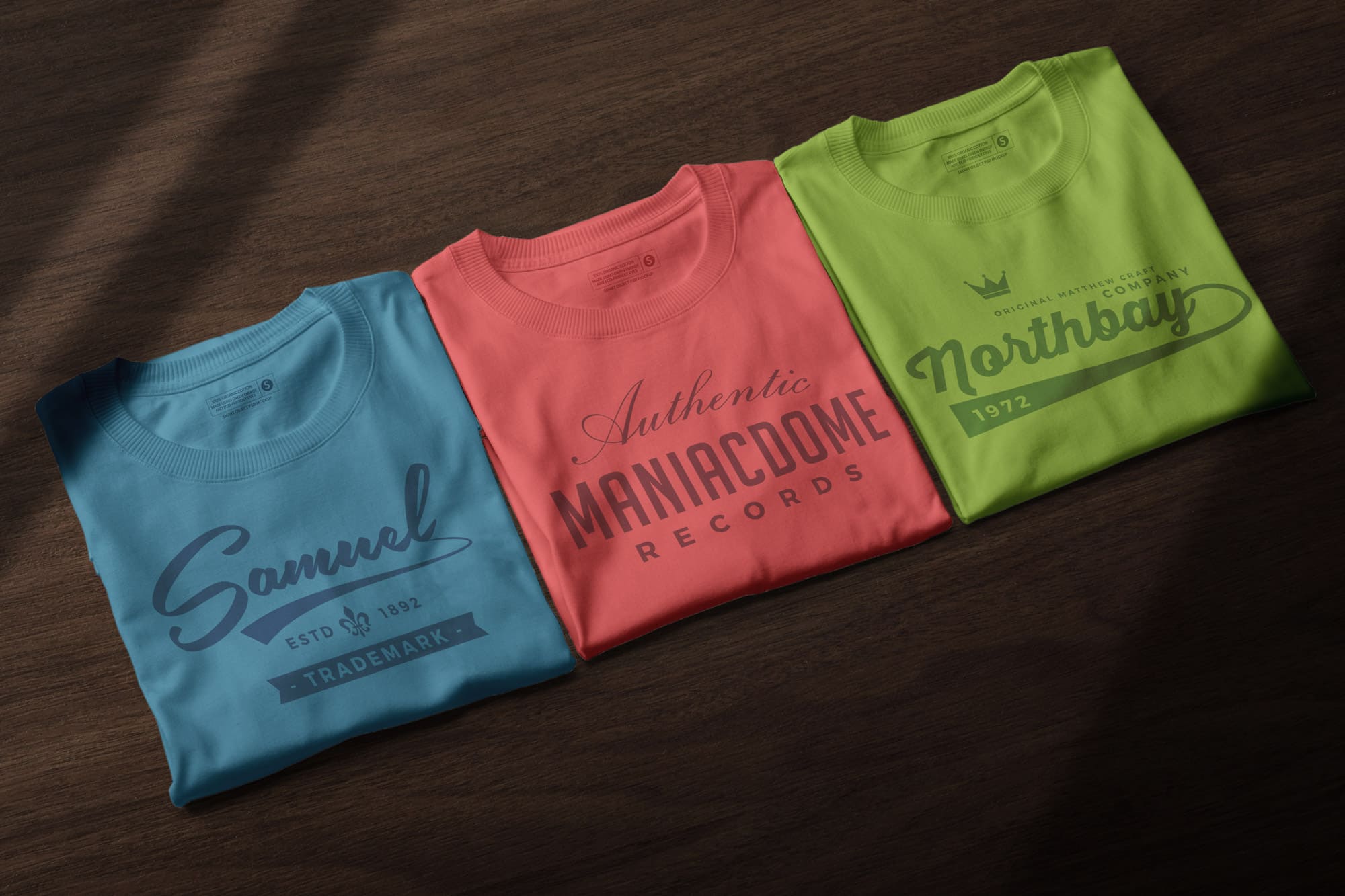 A free folded t-shirt mockup