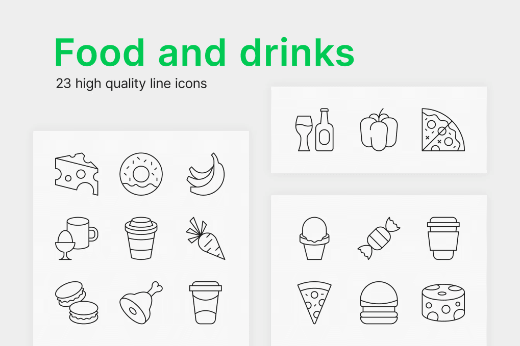 A food and drinks icons