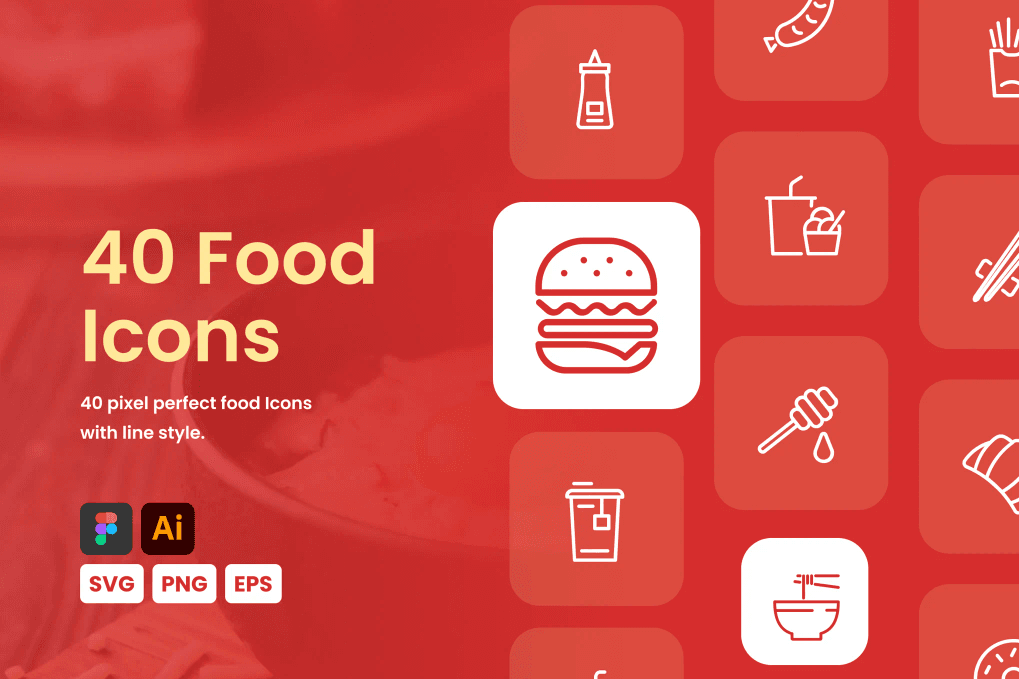 A food icon set