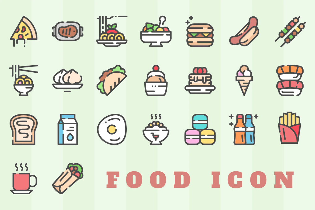 A food icon set