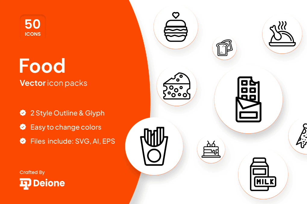 A fifty food icons