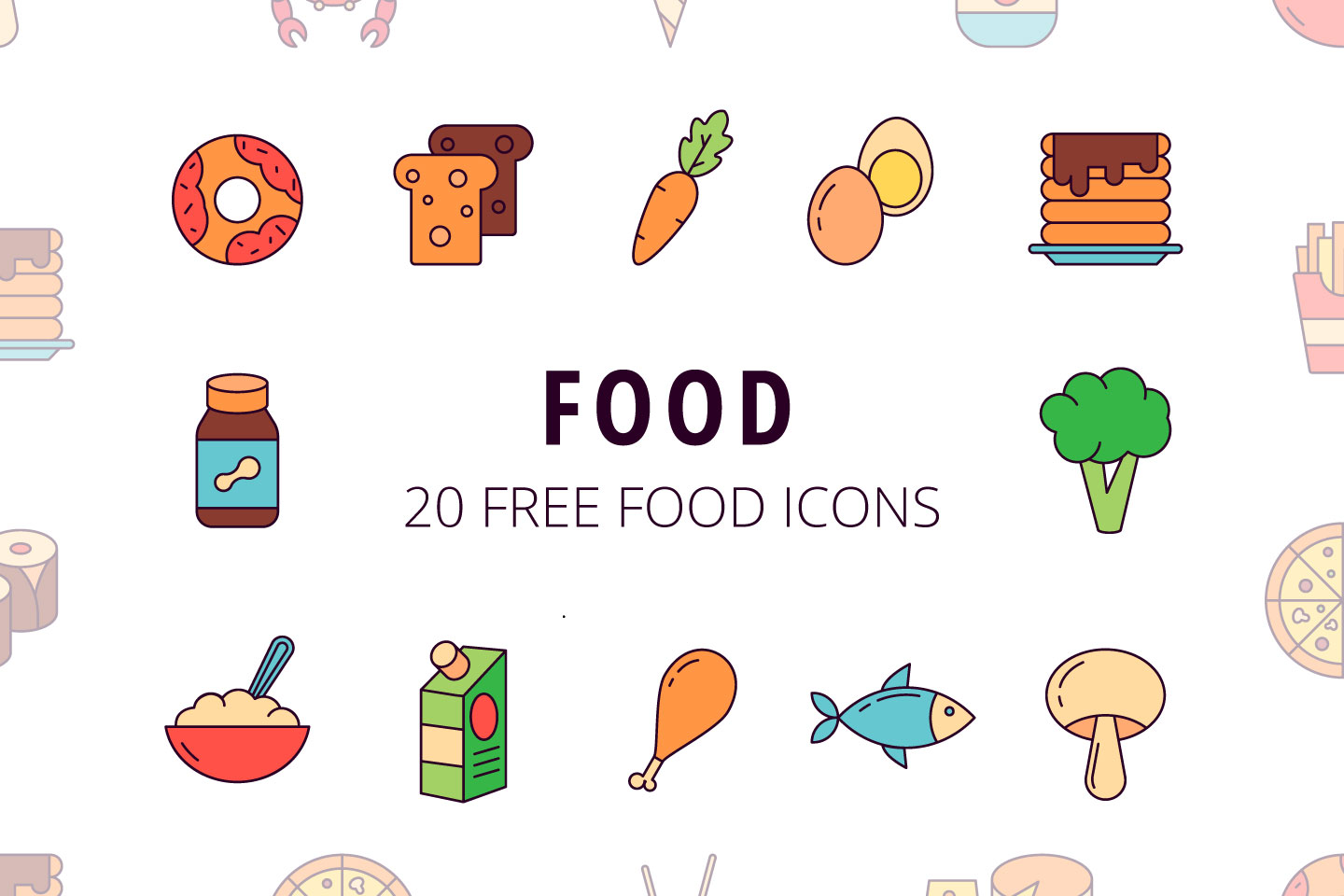 A free food vector icons