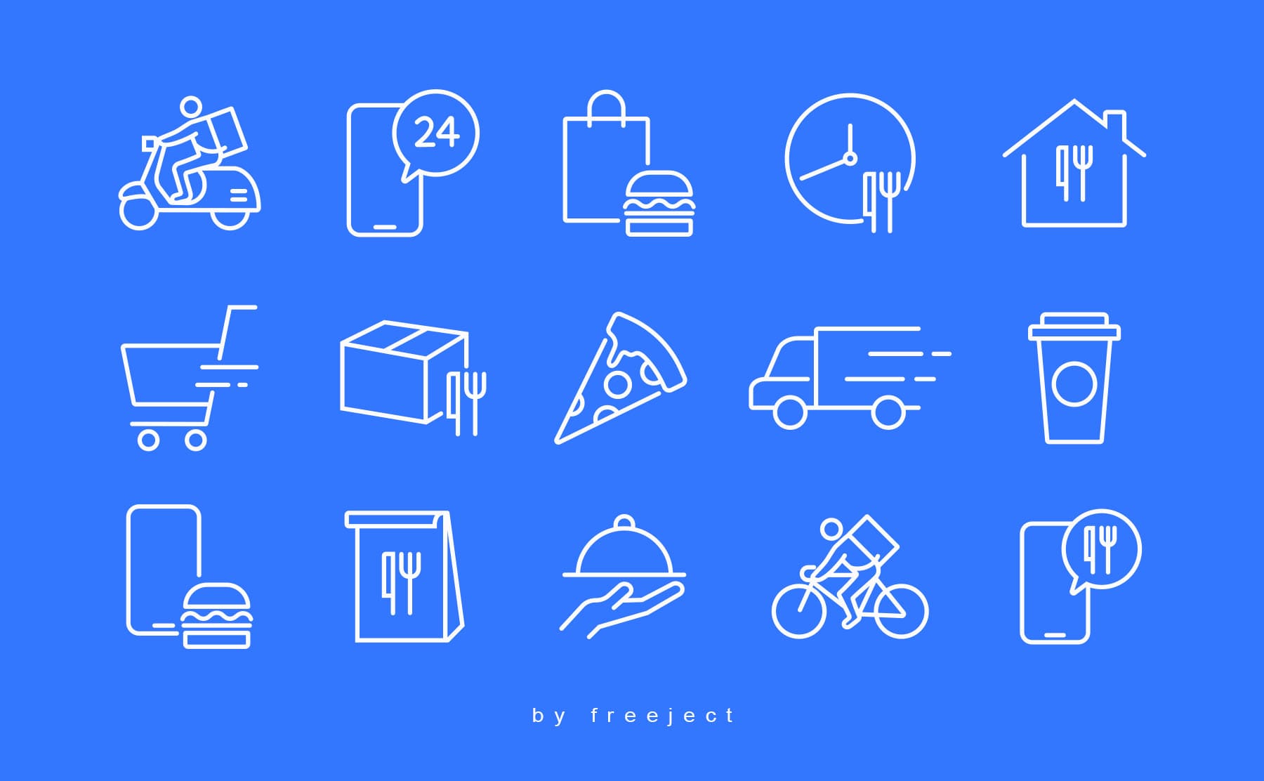A free food delivery icons