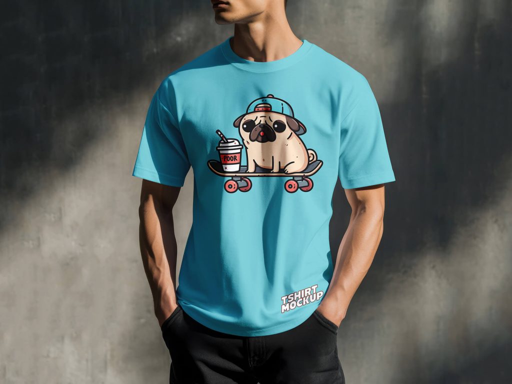 A man wearing t-shirt