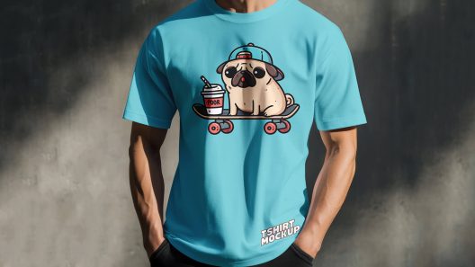 A man wearing t-shirt