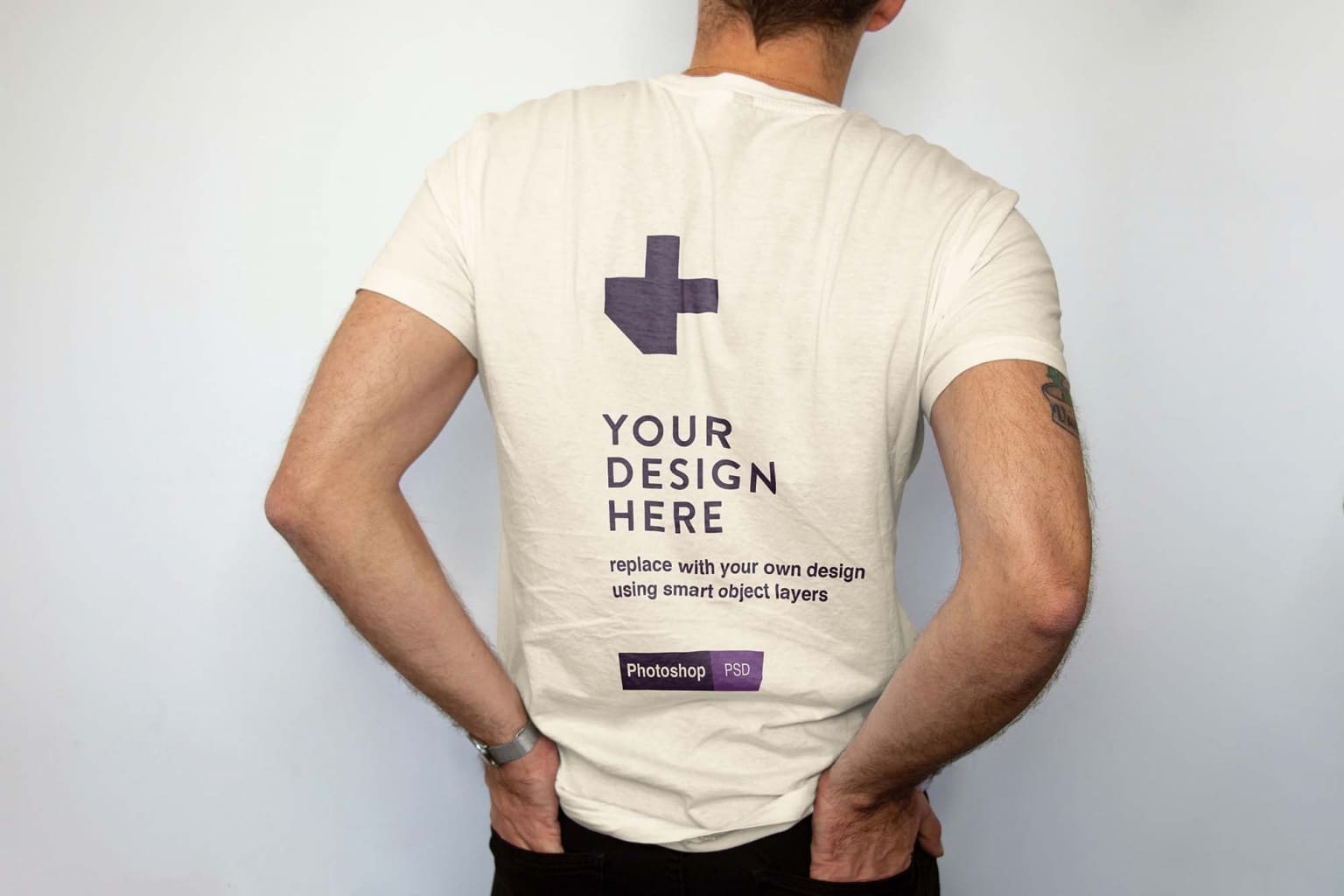 A free man backside t-shirt mockup
