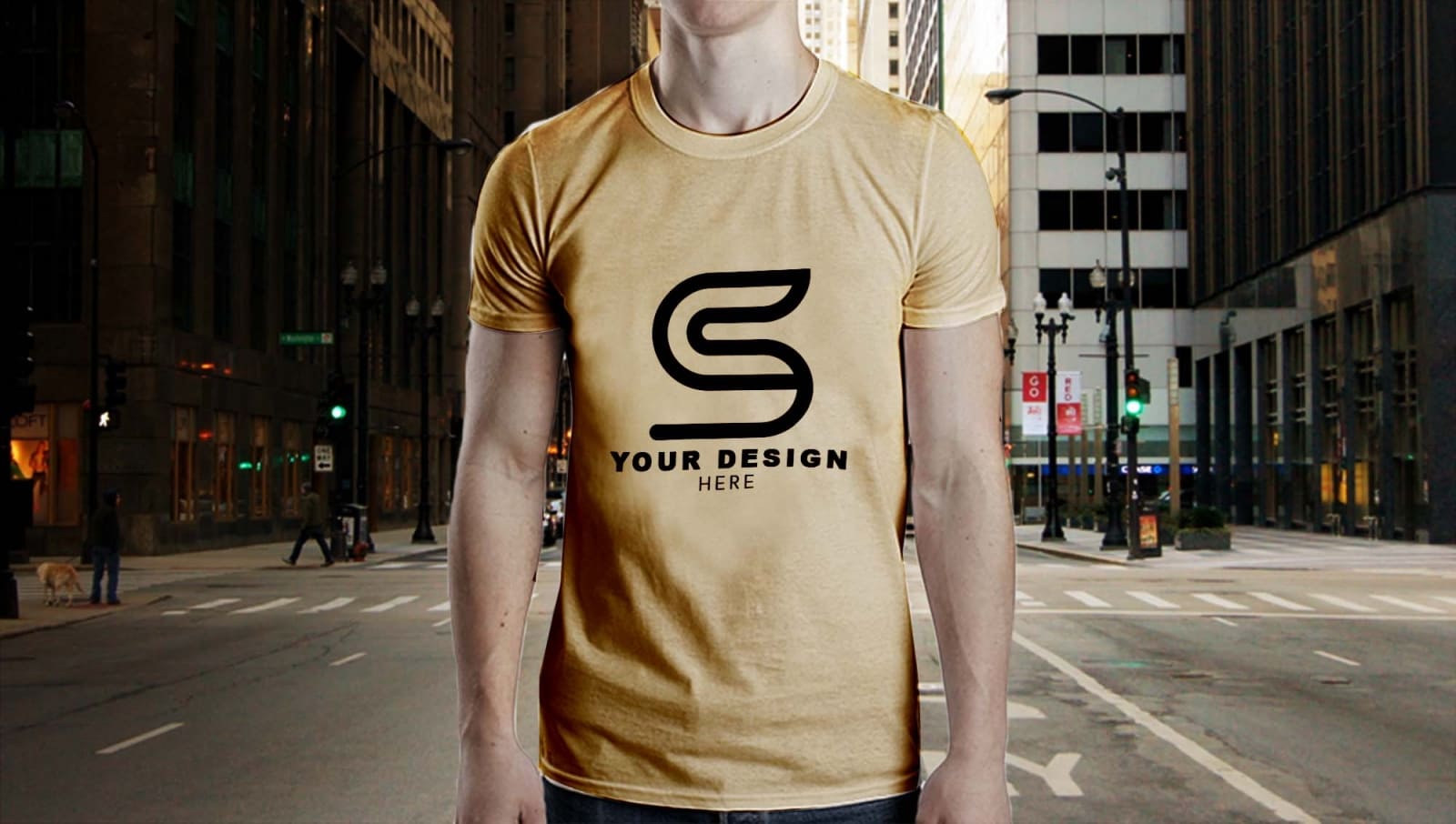 A free men t-shirt mockup