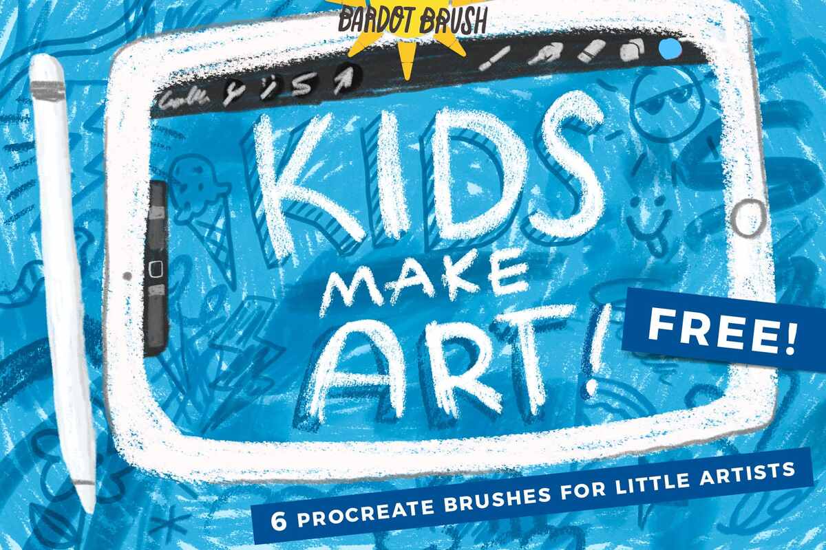 A free Procreate brushes for kids