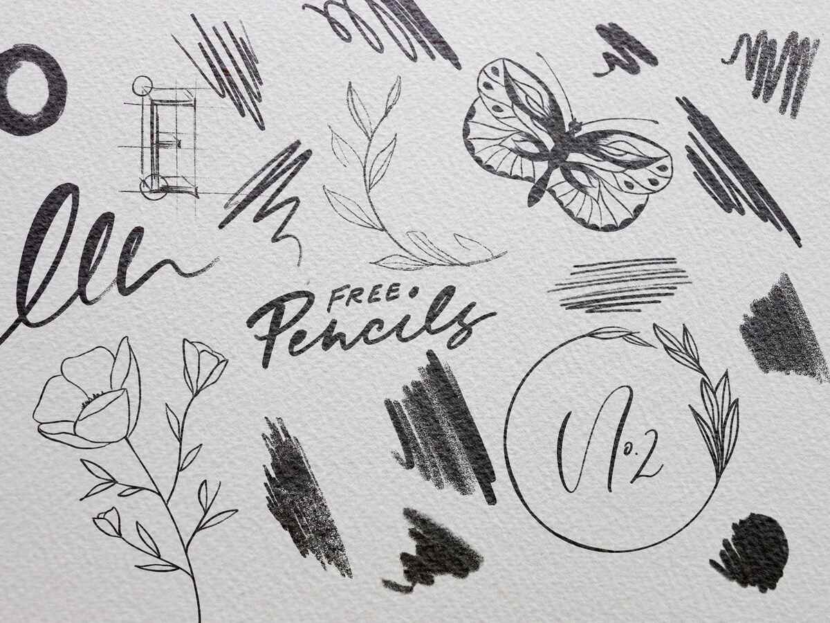 A free pencil Procreate brushes
