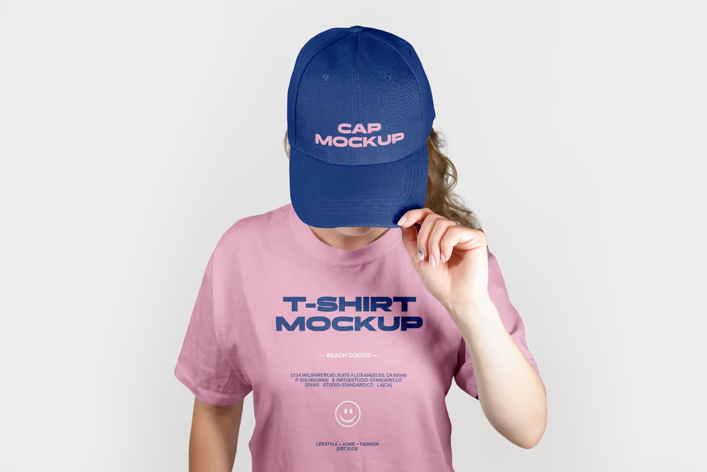 A free snapback hat mockup template