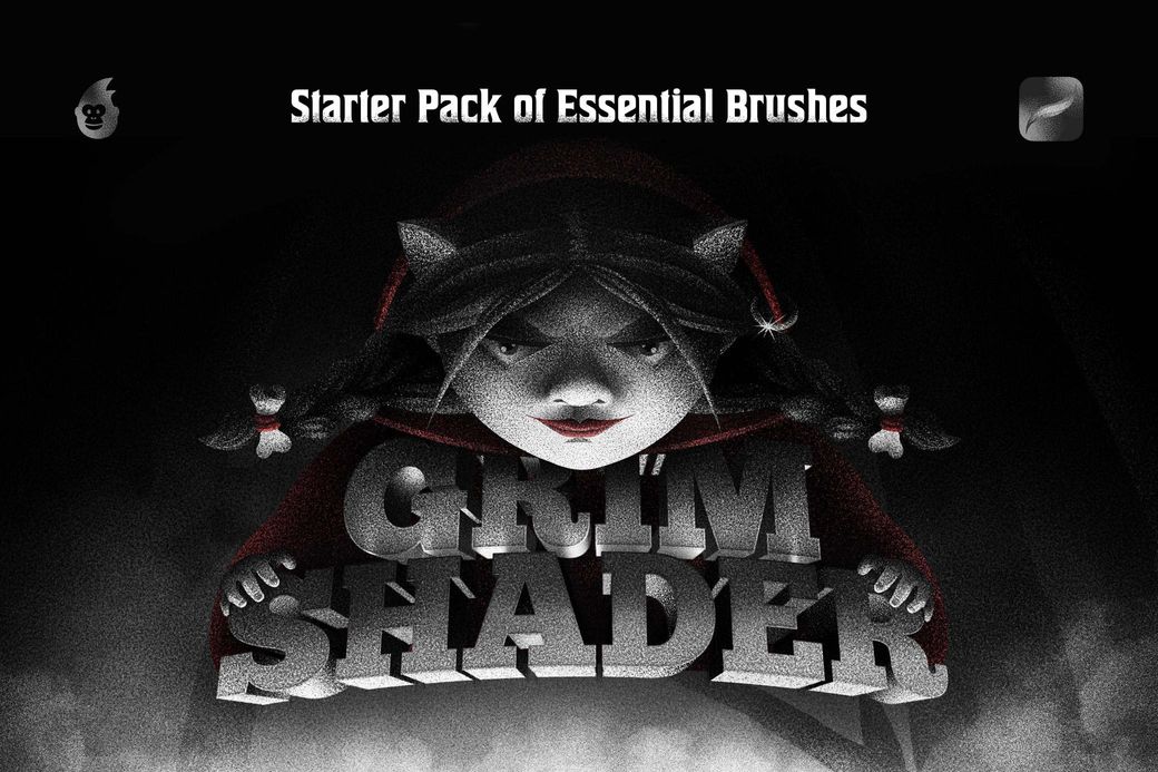 A free grim shader Procreate brushes
