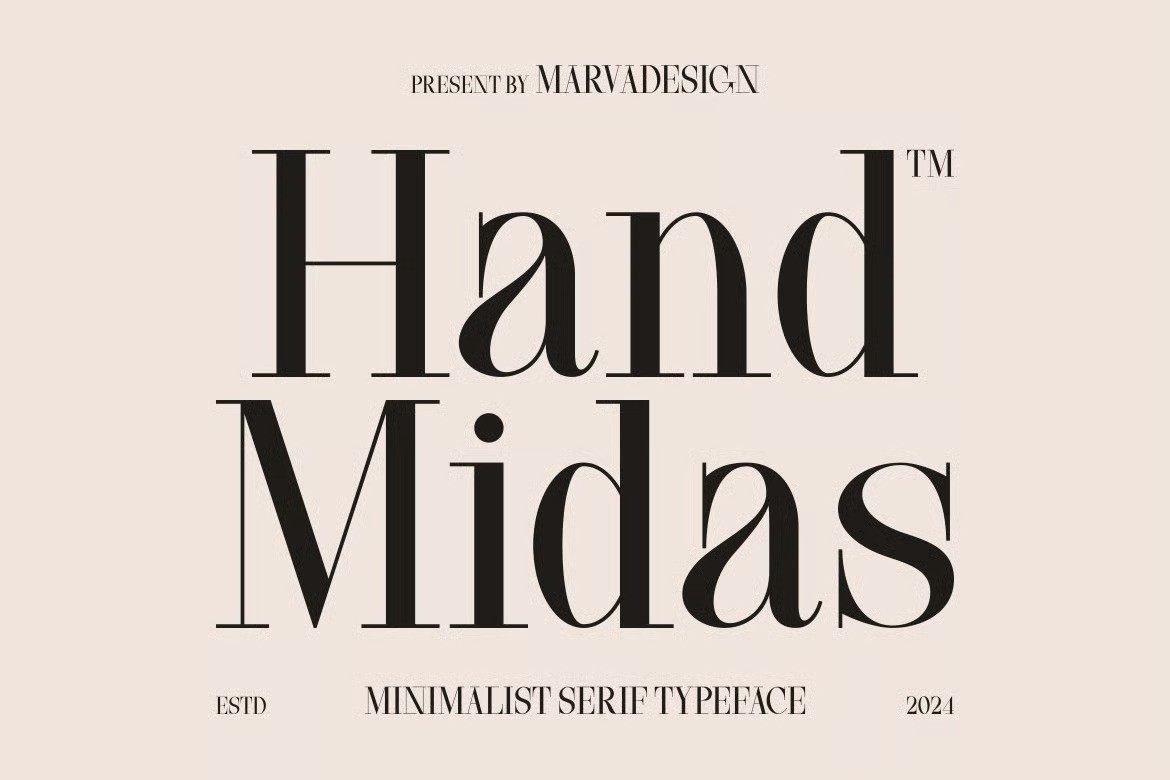 A minimalist serif typeface