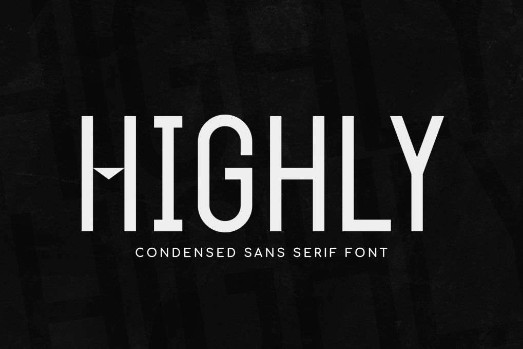 A condensed sans serif font