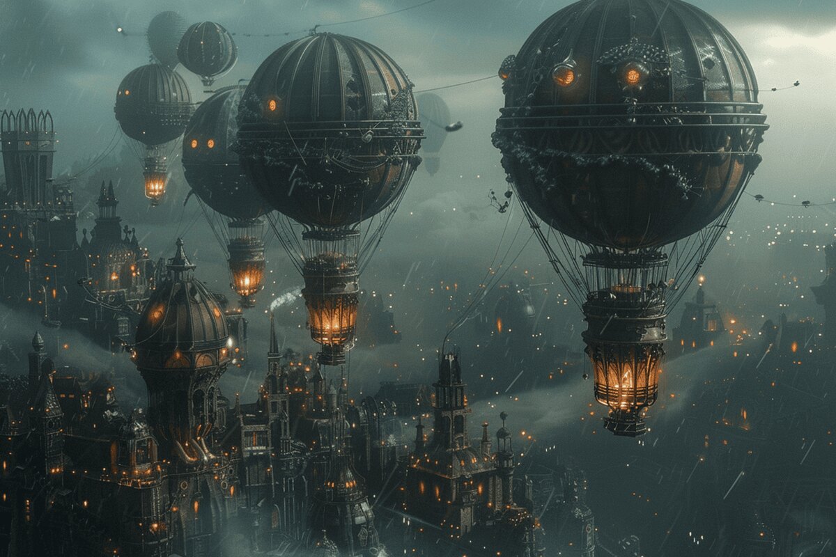 A hot air balloons