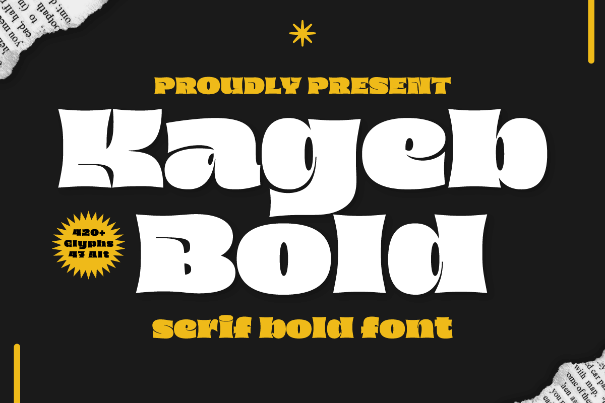 A serif bold display font
