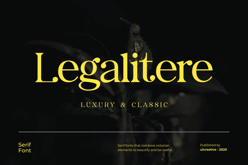 A classic display serif font