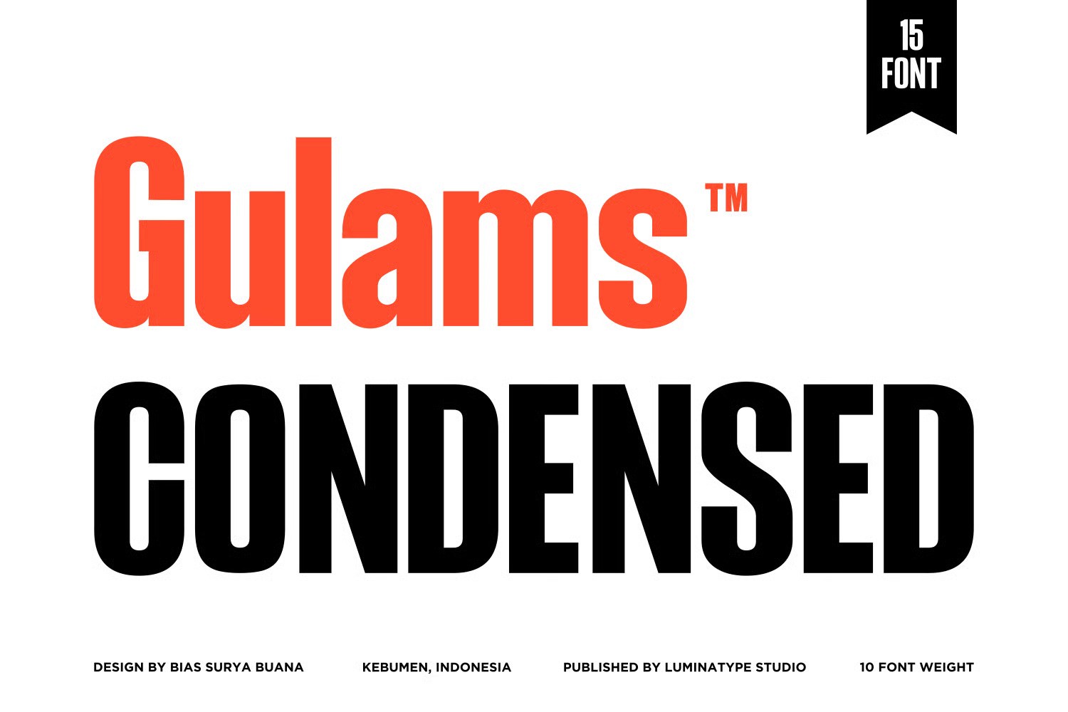 An ultra condensed sans font