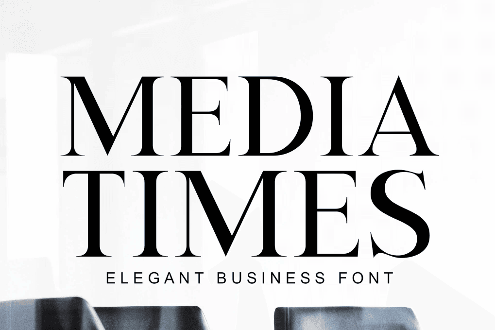 An elegant news display font
