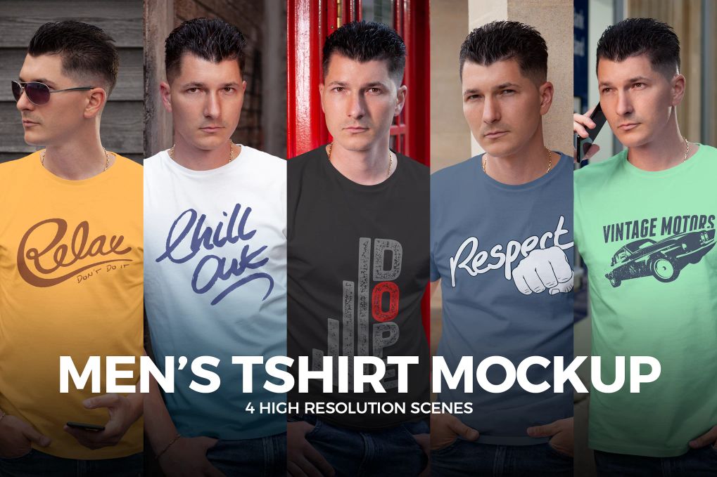 A men's t-shirt mockup