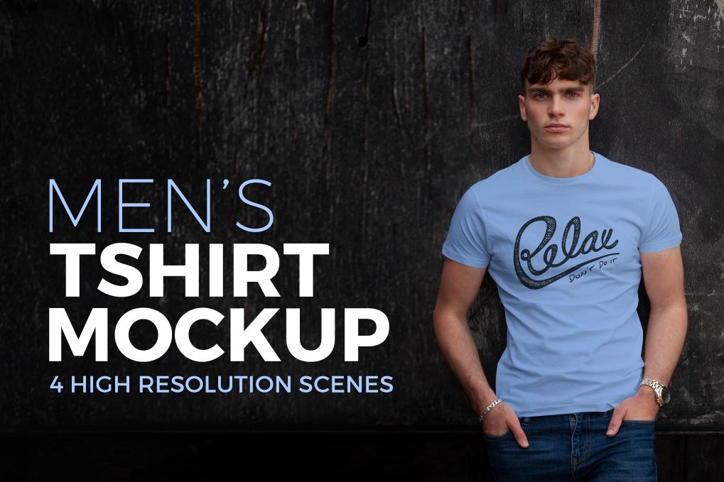 A men's t-shirt mockups