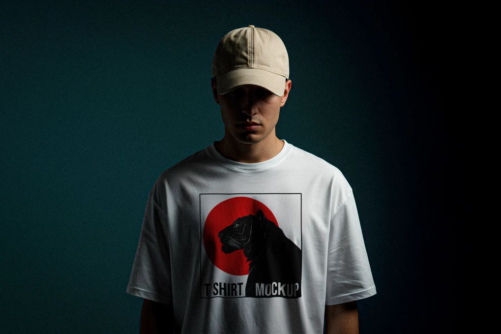 A men's t-shirt mockup